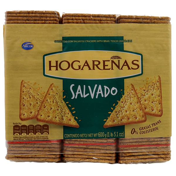 Arcor Hogarenas Crackers with Bran 600g
