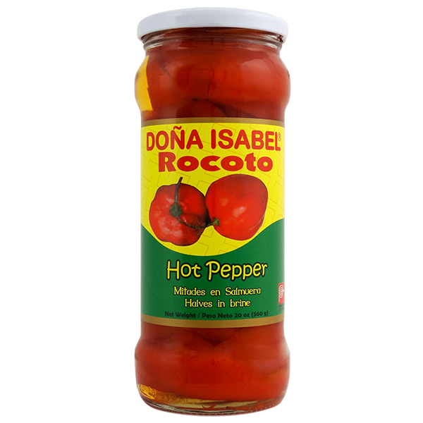 Dona Isabel Hot Pepper Halves in Brine 20oz
