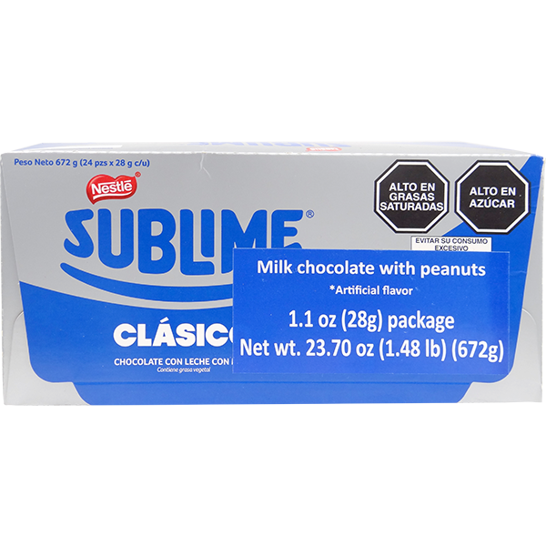Sublime Milk Chocolate with Peanuts 23.70oz (672g)