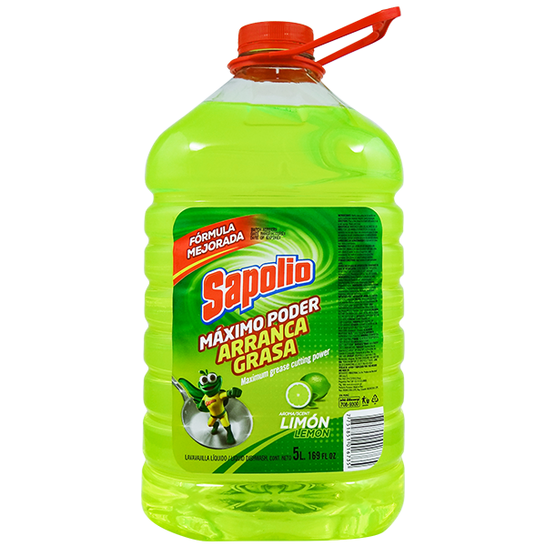 Sapolio Dishwash Grease Cutting Liquid - Lemon 169 fl oz (5L)